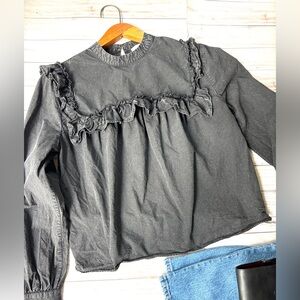 Little Moon ruffle detail blouse